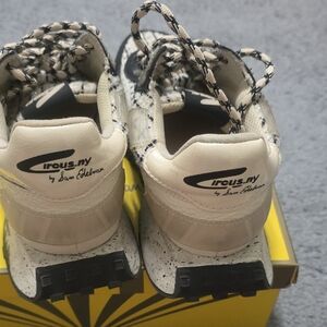 Circus by Sam Edelman WOMENS' Cream and Black Speckled Lace-Up Sneakers